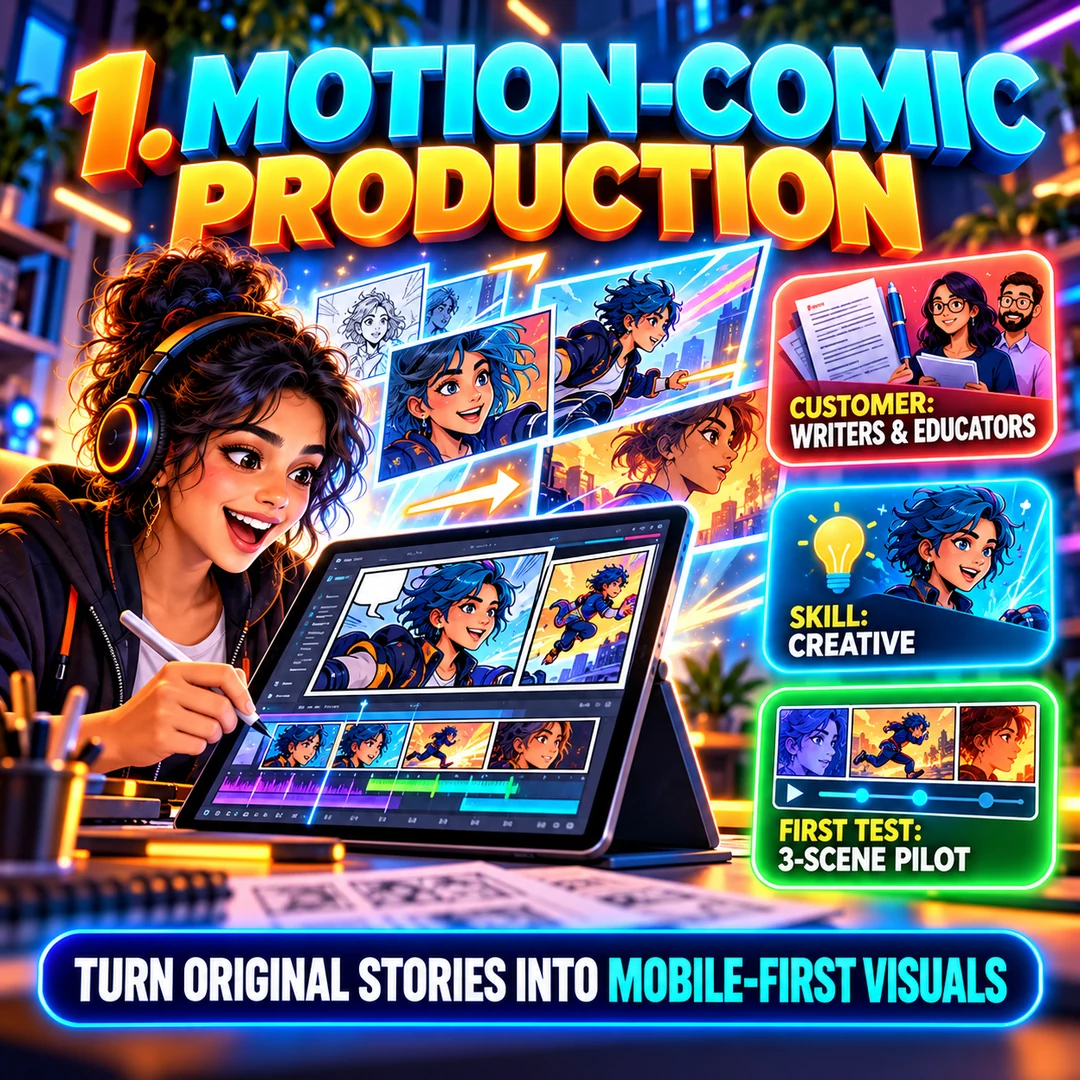 AI motion comic production business idea for creators