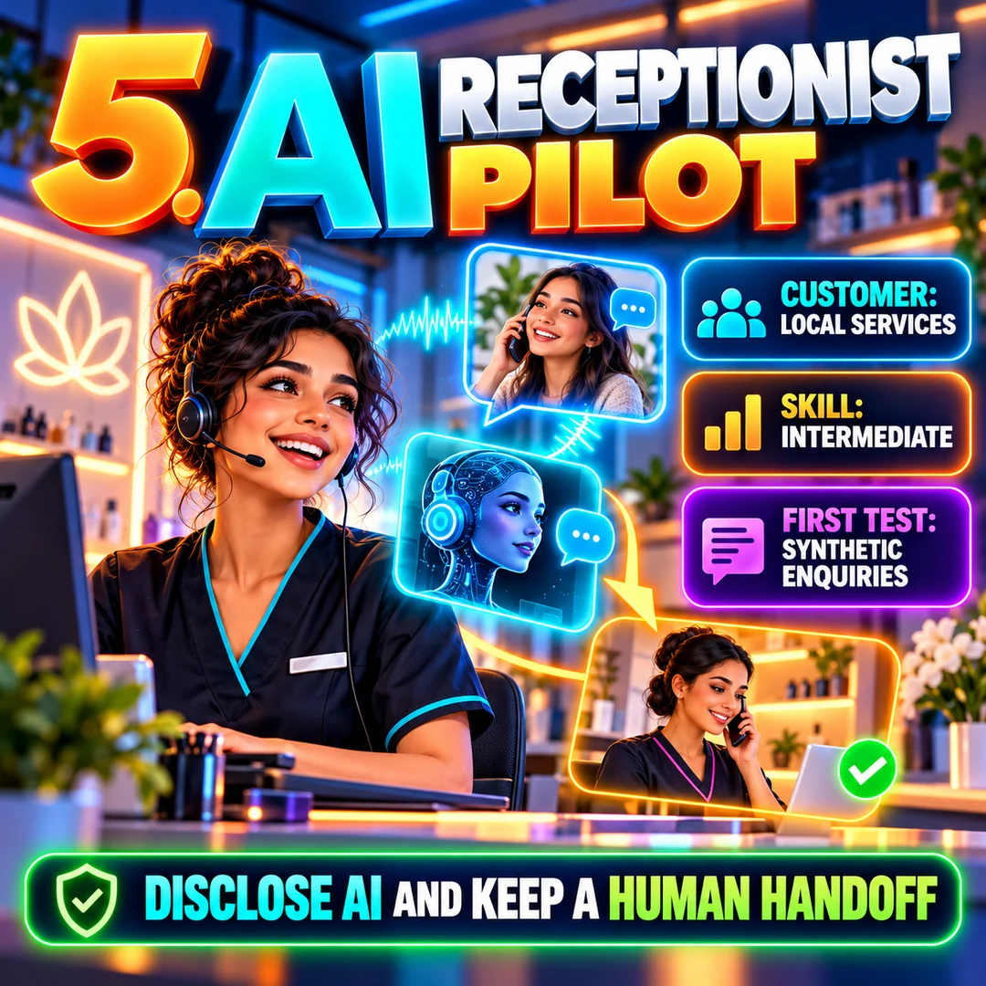 AI receptionist pilot with human handoff for local services