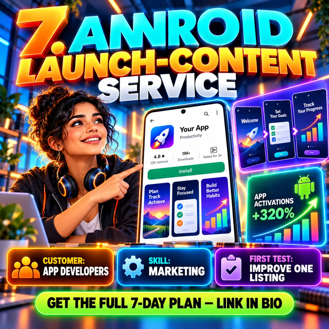 Android launch content service for independent app developers